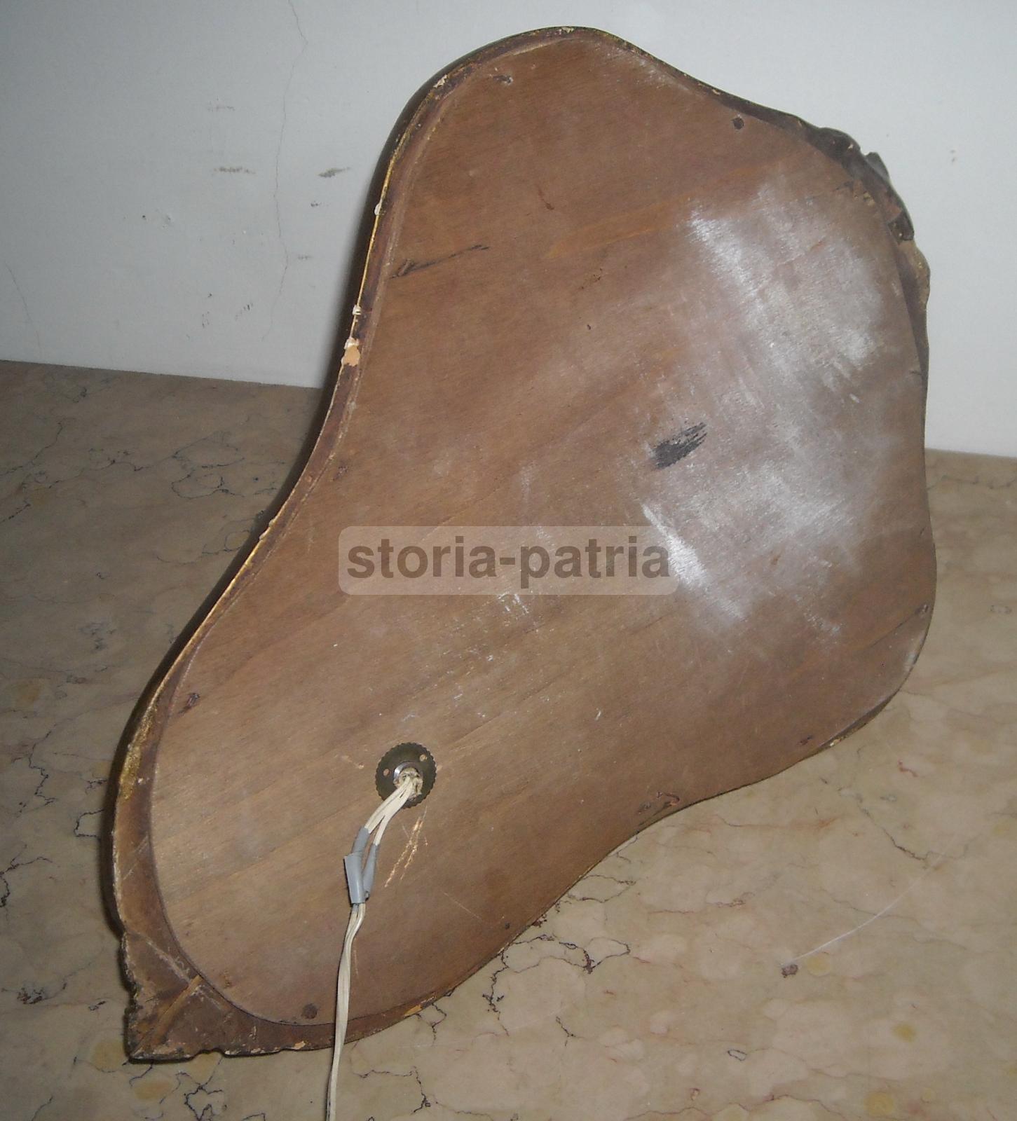 Decorativa Graziosa Specchiera, Con Lampada Applique, Vetro d'Epoca, Interessante immagine 3