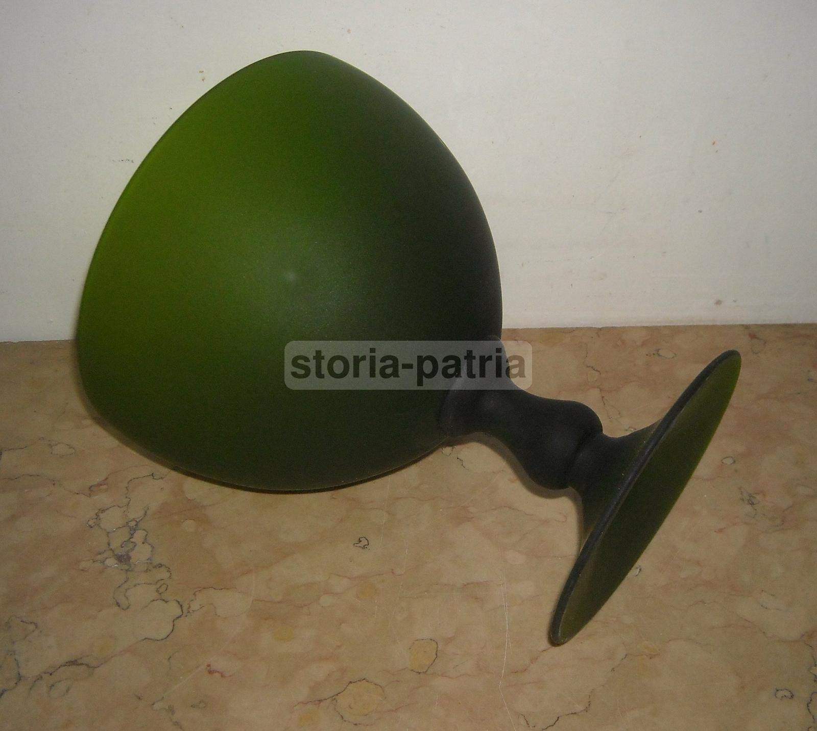 Design Italiano Del Novecento, Vetro Verde Da Collezione, Bella E Decorativa Coppa immagine 4