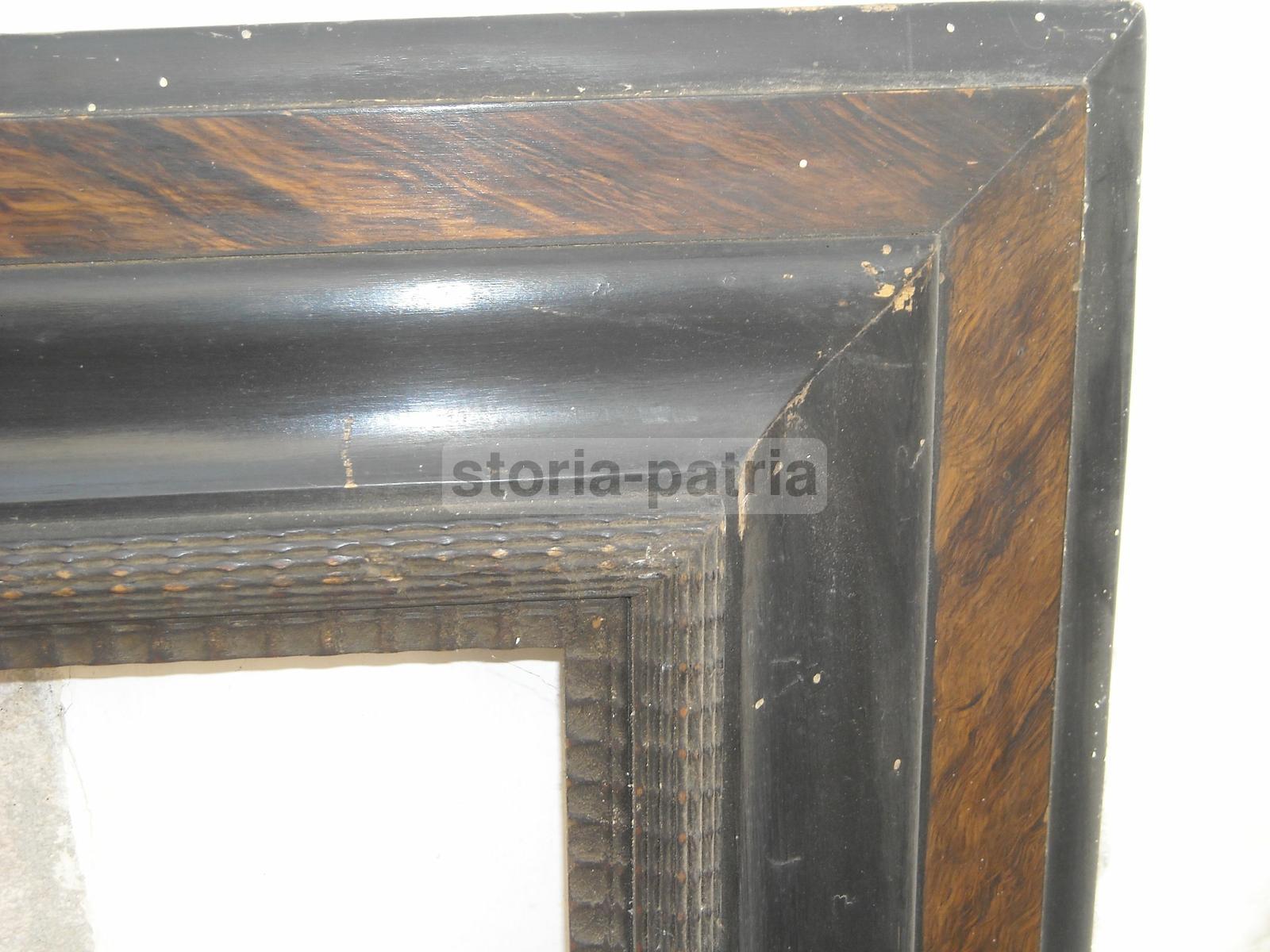 Grande Decorativa Cornice d'Epoca, Utilissima Per Dipinti E Opere Darte, Legno immagine 2