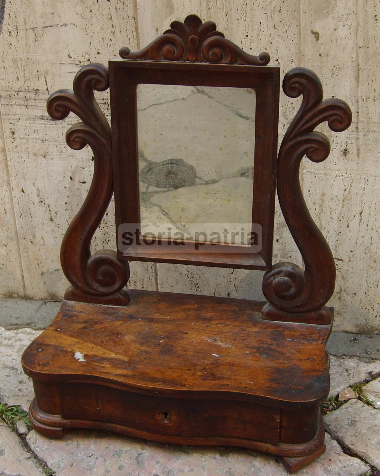 Graziosa Antica Specchierina, Elegante, Decorativa, Utile Soprammobile, d'Epoca, 800 immagine 2