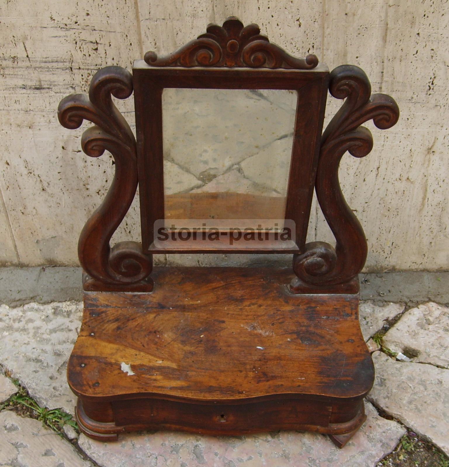 Graziosa Antica Specchierina, Elegante, Decorativa, Utile Soprammobile, d'Epoca, 800 immagine 11