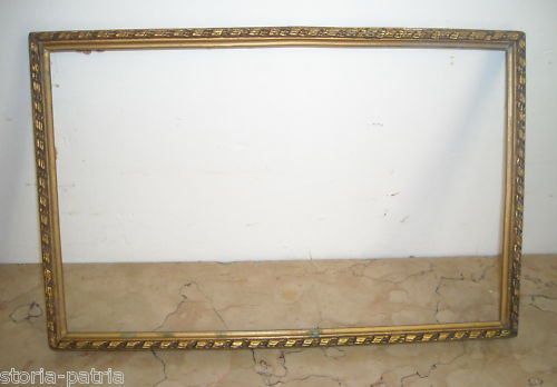 Graziosa Cornice d'Epoca, Legno Dorato, Utile, Per Stampe immagine 1