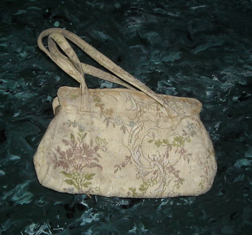 Moda, Accessori Di Abbigliamento, Decorativa Borsetta Portamonete, Tessuto Floreale immagine 1