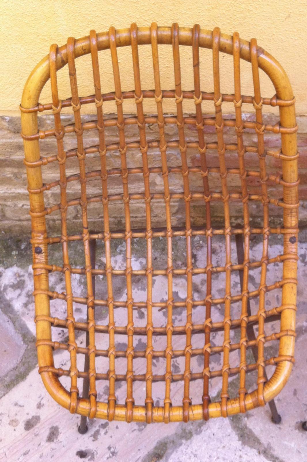 Modernariato, Design, Arte Decorativa Del 900, Sedia Poltrona In Bambu, Anni 50 immagine 4
