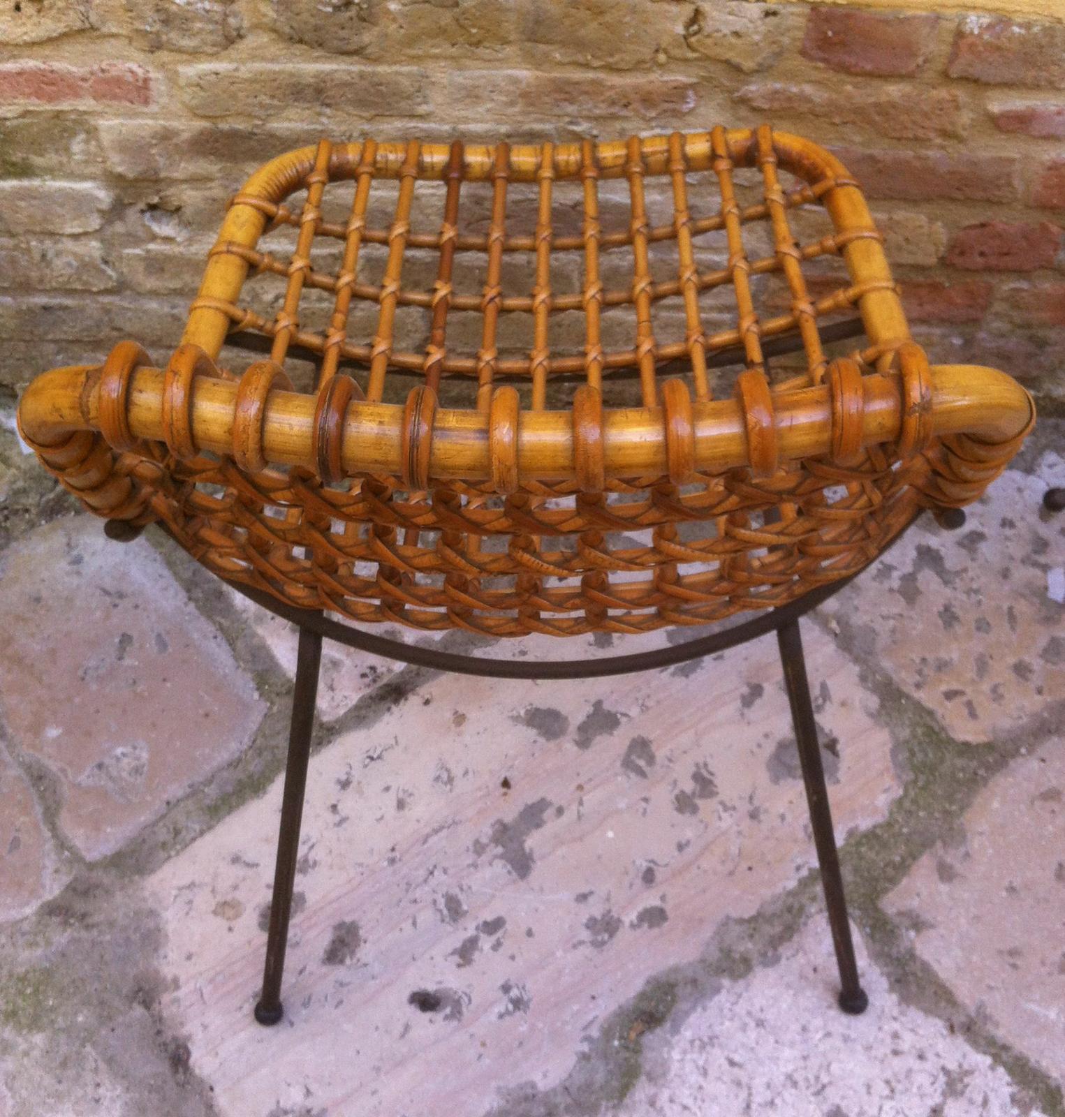 Modernariato, Design, Arte Decorativa Del 900, Sedia Poltrona In Bambu, Anni 50 immagine 5