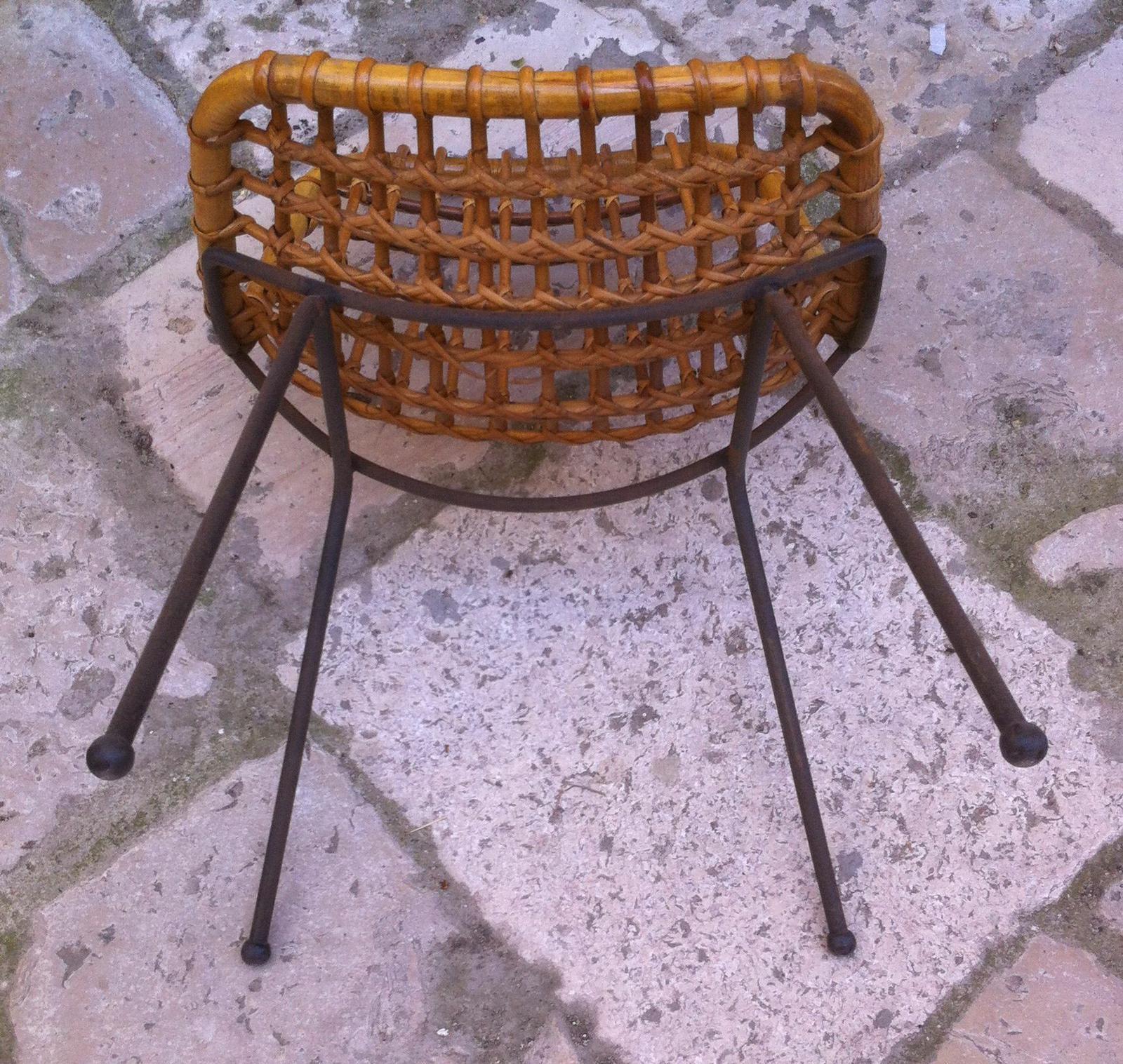 Modernariato, Design, Arte Decorativa Del 900, Sedia Poltrona In Bambu, Anni 50 immagine 7