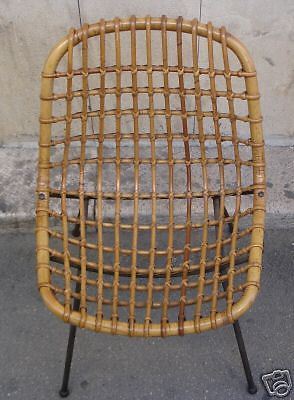 Modernariato, Design, Arte Decorativa Del 900, Sedia Poltrona In Bambu, Anni 50 immagine 8