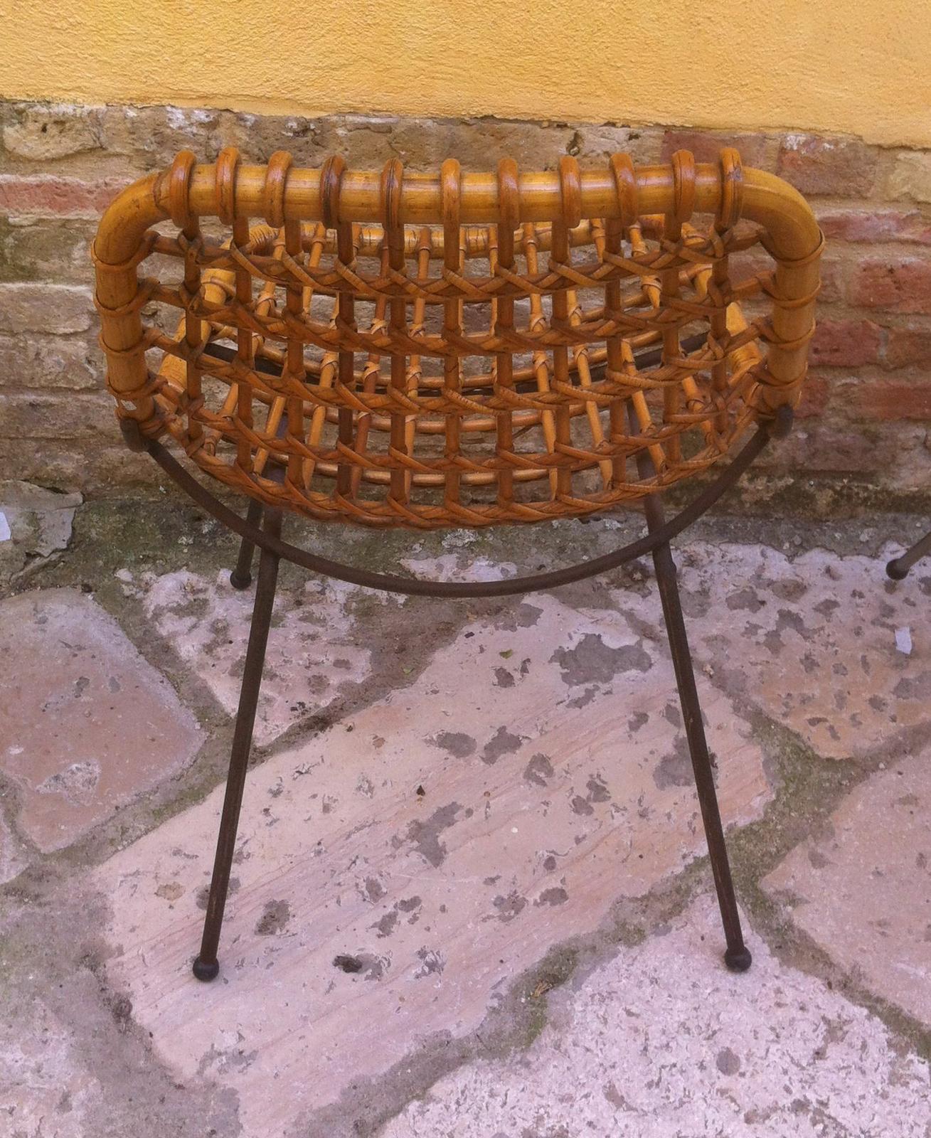 Modernariato, Design, Arte Decorativa Del 900, Sedia Poltrona In Bambu, Anni 50 immagine 10