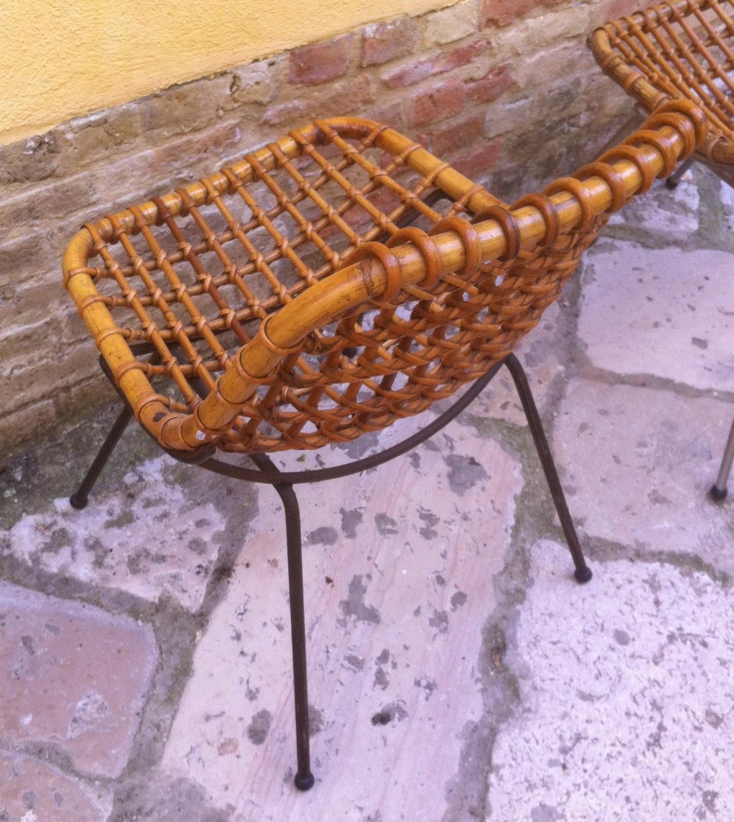 Modernariato, Design, Arte Decorativa Del 900, Sedia Poltrona In Bambu, Anni 50 immagine 12