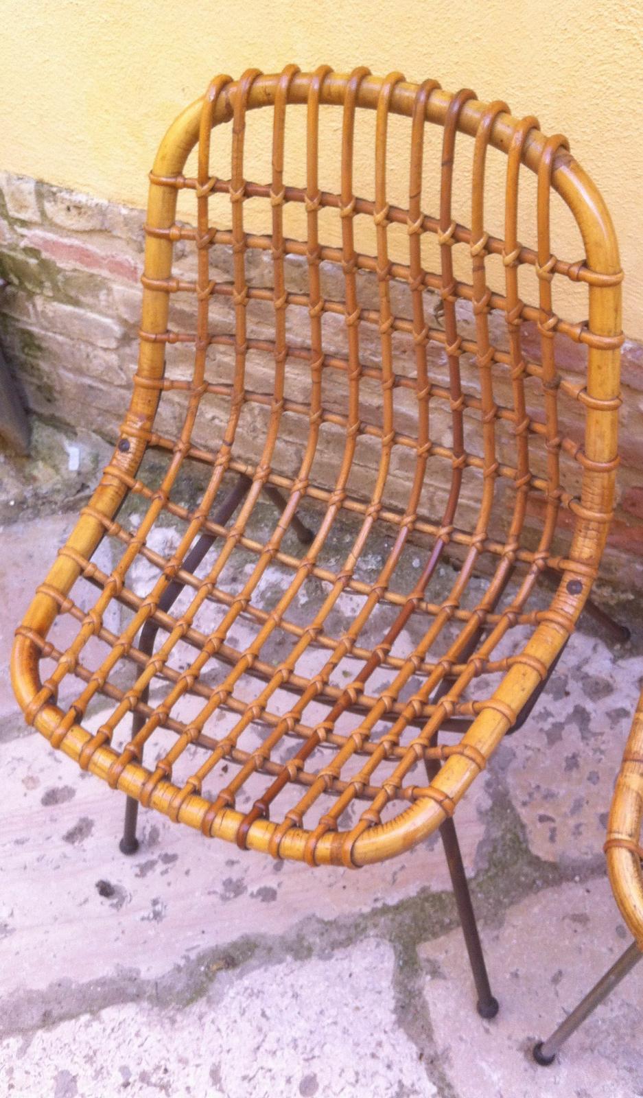 Modernariato, Design, Arte Decorativa Del 900, Sedia Poltrona In Bambu, Anni 50 immagine 16