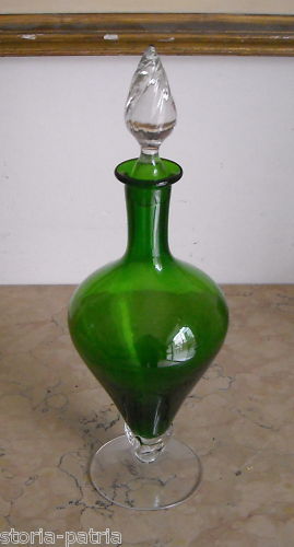 Modernariato, Design, Vetri, Elegante Bottiglia, Decorativa immagine 1
