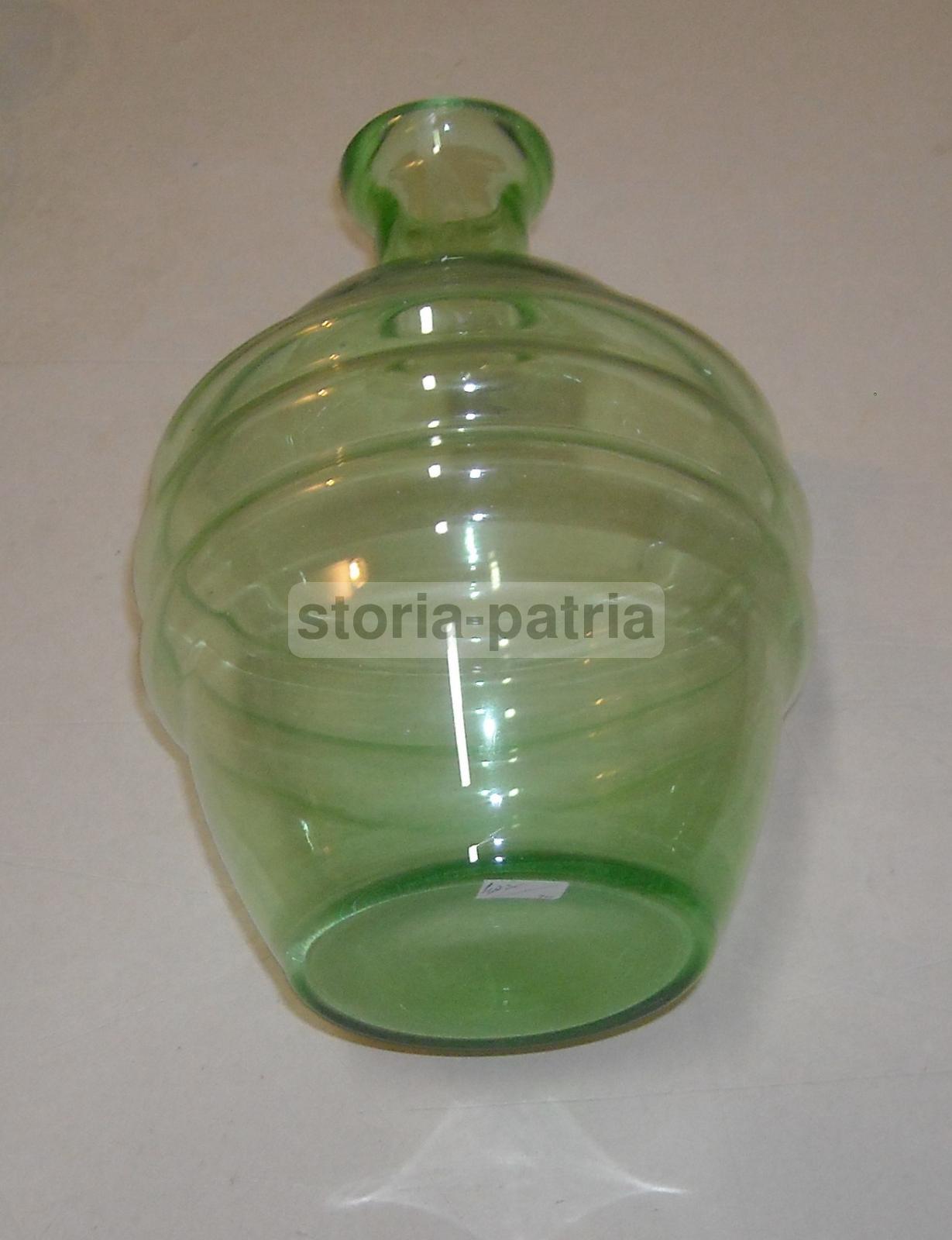 Soprammobili d'Epoca, Vetri Da Tavola, Servizio Decorativo, Vetro Verde, Bicchierini immagine 11
