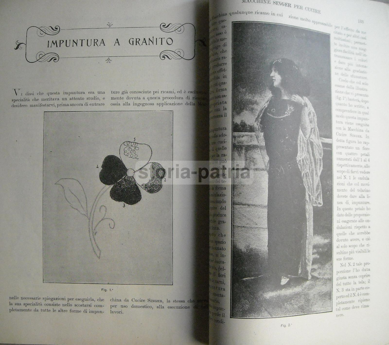 Tessuti, Abbigliamento, Biancheria, Ricami, Antico Manuale 1908, Singer, Malta, Venezia immagine 5