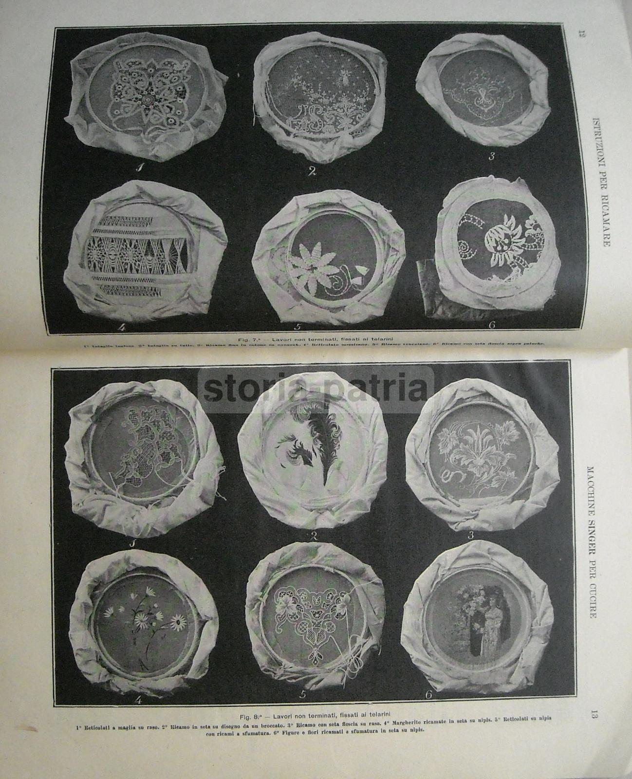 Tessuti, Abbigliamento, Biancheria, Ricami, Antico Manuale 1908, Singer, Malta, Venezia immagine 18