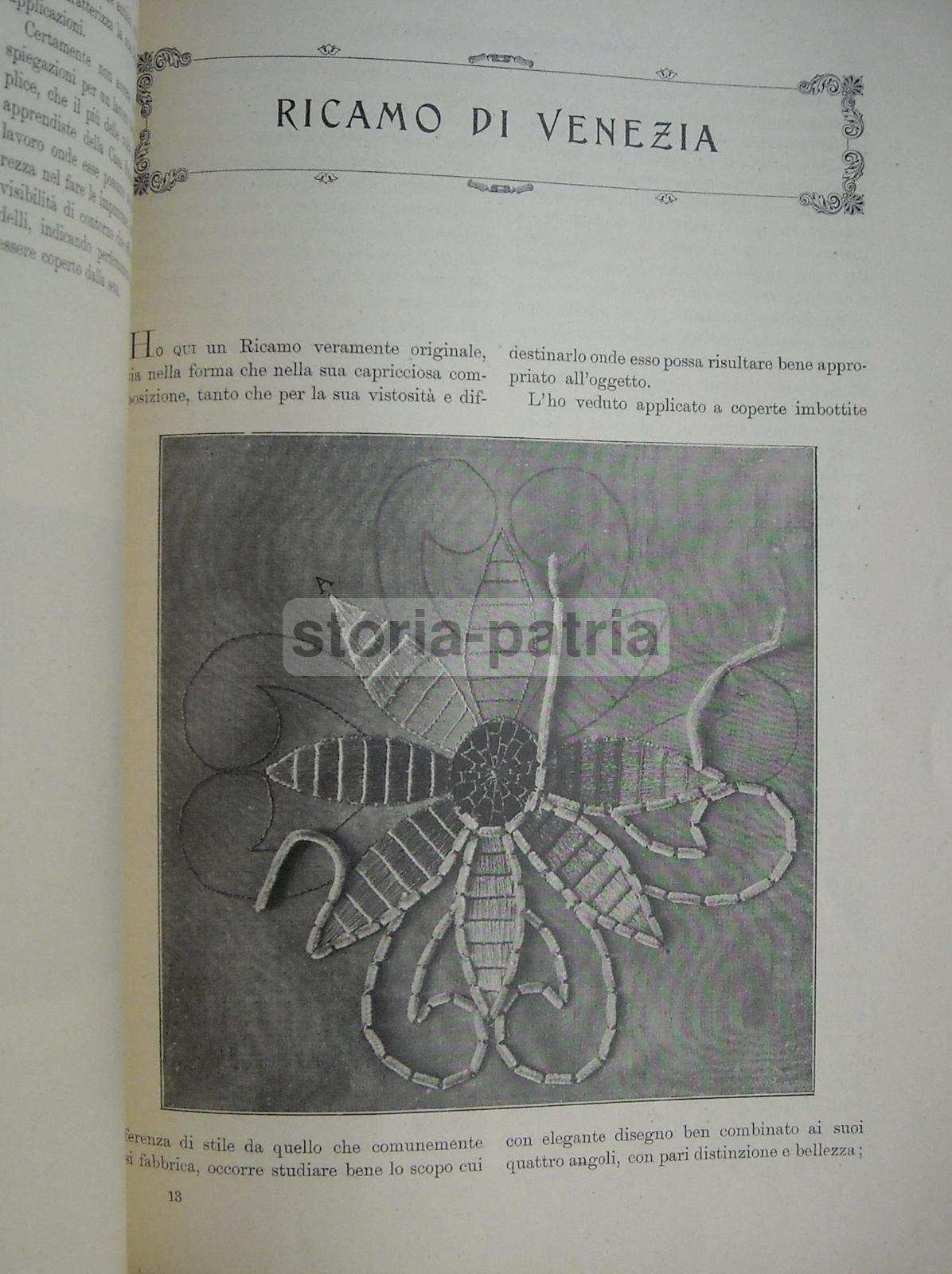 Tessuti, Abbigliamento, Biancheria, Ricami, Antico Manuale 1908, Singer, Malta, Venezia immagine 22