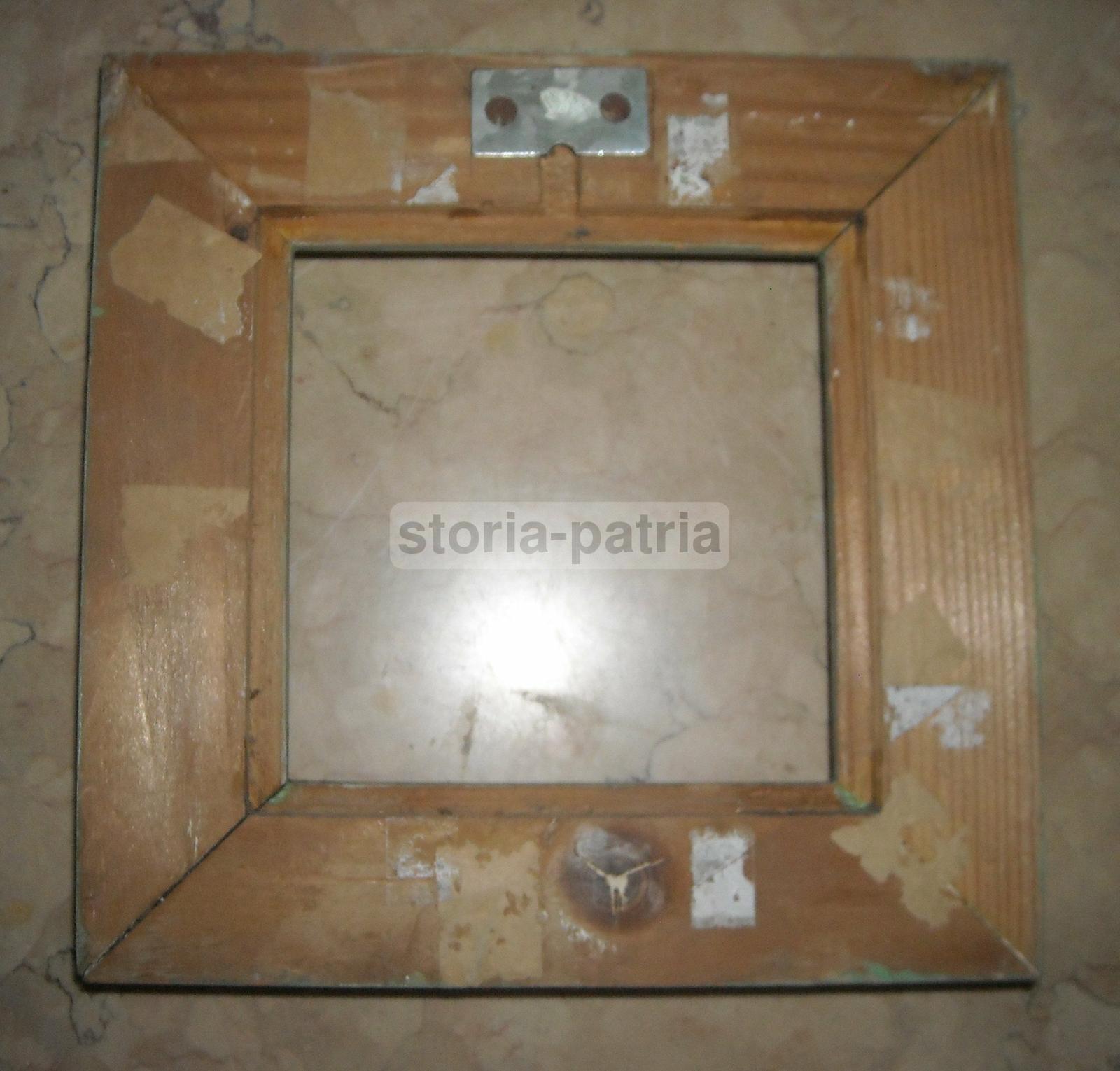 Utile Cornice d'Epoca, Graziose Dimensioni, Forma Quadrata, Legno Laccato Verde, 900 immagine 5