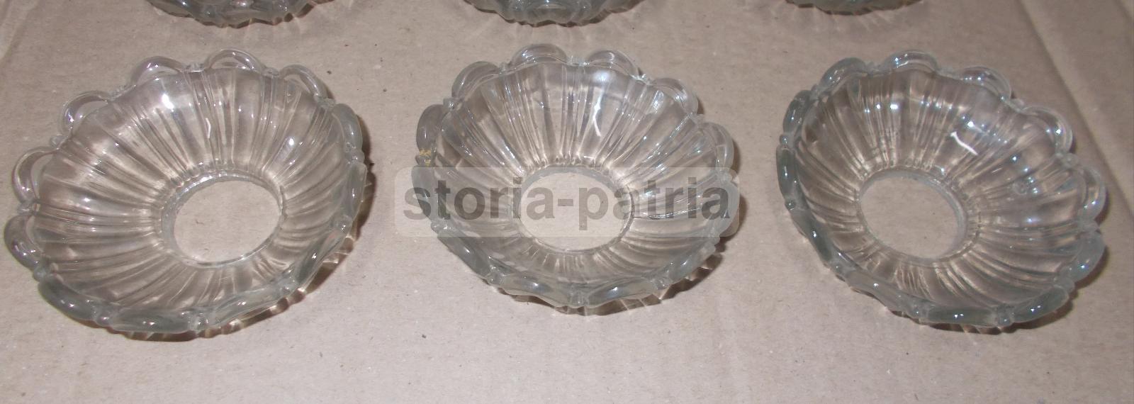 Utili Accessori Per Lampade, Vetri d'Epoca, Artistico Modellato, Sei Piattini immagine 6