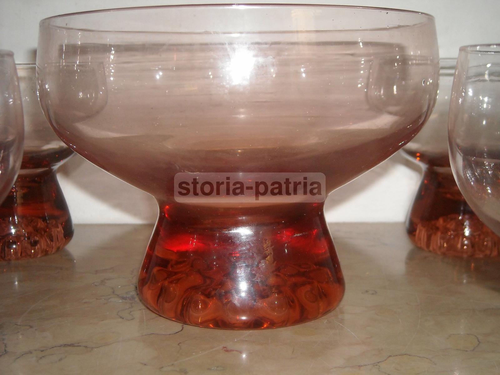 Vetri Decorativi, Set Di 5 Ciotole, Vetro Rosa, Per Macedonie Di Frutta O Gelato immagine 6